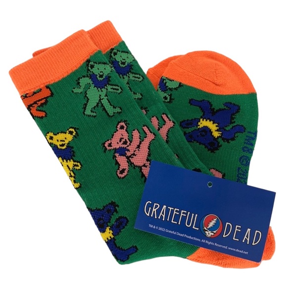Grateful Dead Dancing Bears Crew Socks - Picture 6 of 6